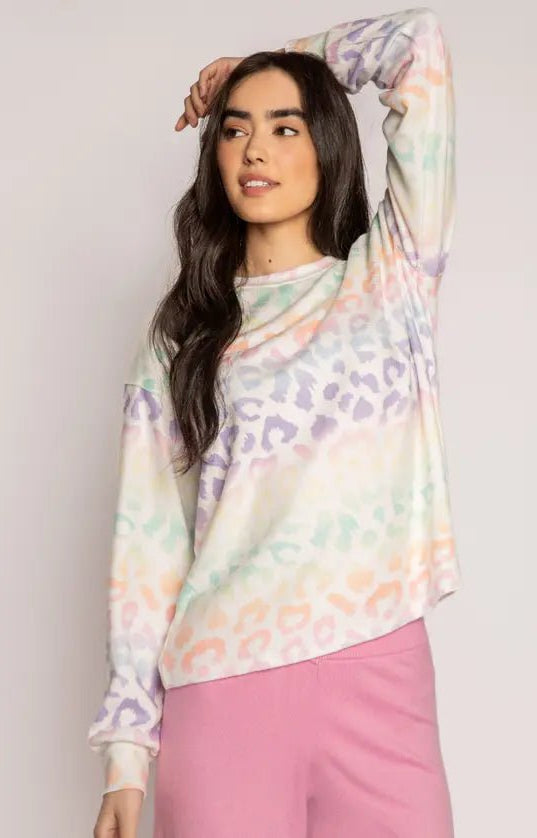 PJ Salvage Gradient Good Vibes Sweatshirt Sweater by PJ Salvage as seen on celebrities