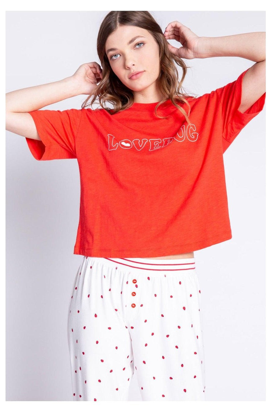 PJ Salvage Lovebug Red Cotton T-Shirt Pyjamas by PJ Salvage as seen on celebrities