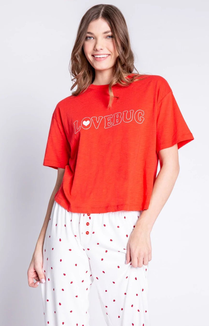 PJ Salvage Lovebug Red Cotton T-Shirt Pyjamas by PJ Salvage as seen on celebrities