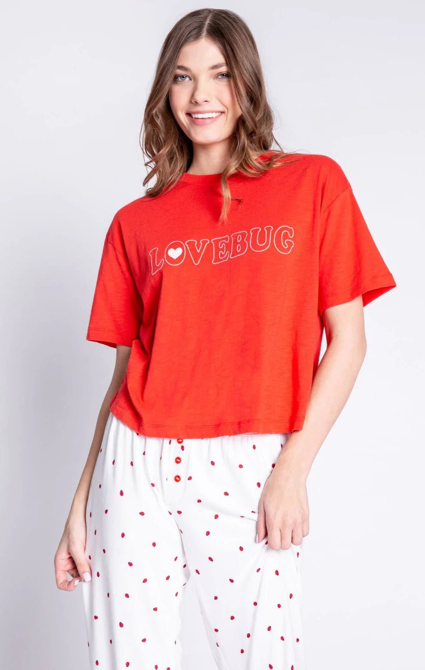 PJ Salvage Lovebug Red Cotton T-Shirt Pyjamas by PJ Salvage as seen on celebrities
