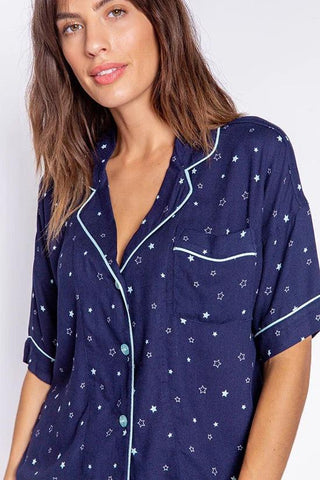 Shop PJ Salvage Midnight Stars PJ Set - Premium Pyjamas from PJ Salvage Online now at Spoiled Brat 