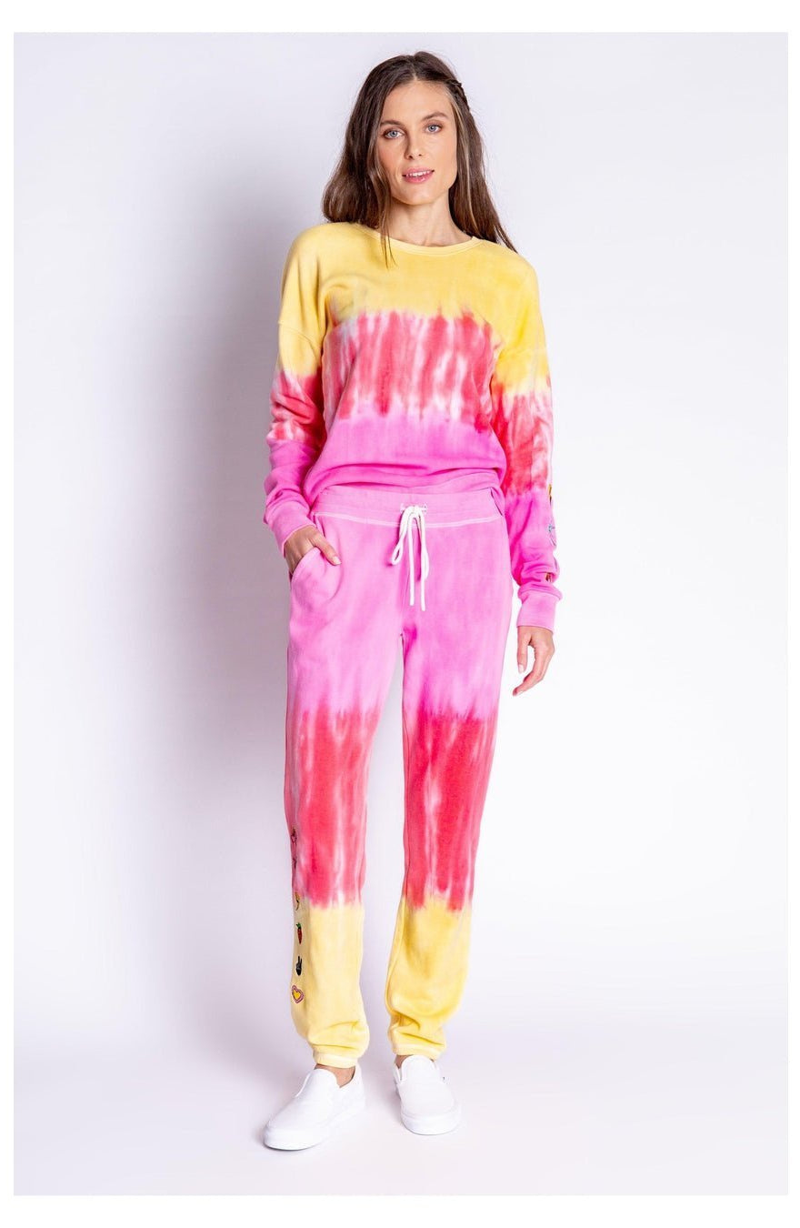 PJ Salvage One Love Ombre Tie Dye Crew Neck Long Sleeve Sweater - Spoiled Brat