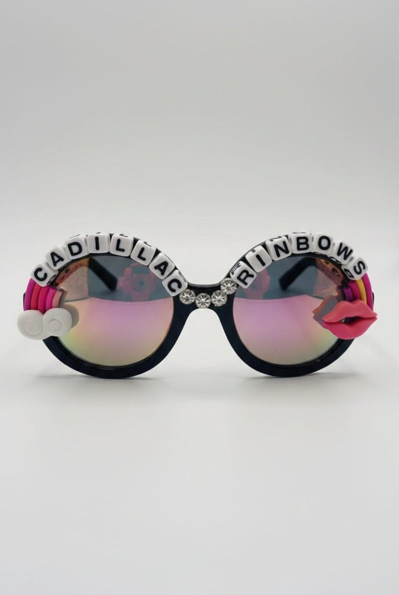 Shop Rad and Refined Rad & Refined Cadillac & Rainbows Statement Sunglasses Sunglasses for women – premium loungewear and festival fashion at Spoiled Brat