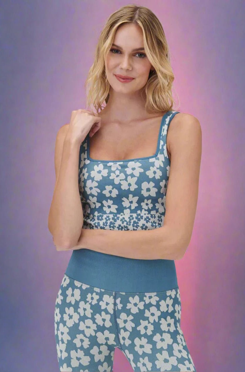 Shop Spiritual Gangster Spiritual Gangster Amara Jacquard Longline Sports Bra as seen on Whitney Port Cropped Top for women – premium loungewear and festival fashion at Spoiled Brat