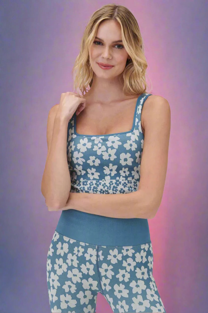 Spiritual Gangster Amara Jacquard Longline Sports Bra as seen on Whitney Port Cropped Top by Spiritual Gangster as seen on celebrities