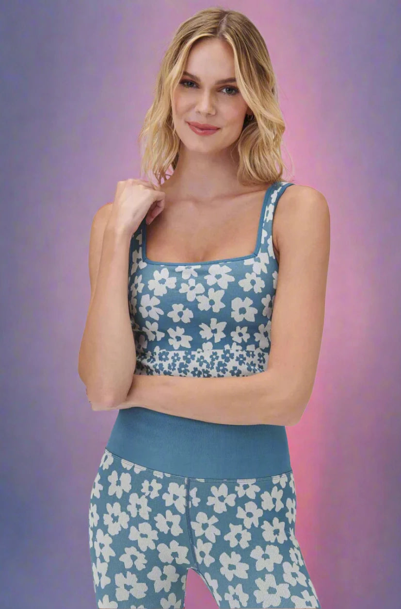 Spiritual Gangster Amara Jacquard Longline Sports Bra as seen on Whitney Port Cropped Top by Spiritual Gangster as seen on celebrities