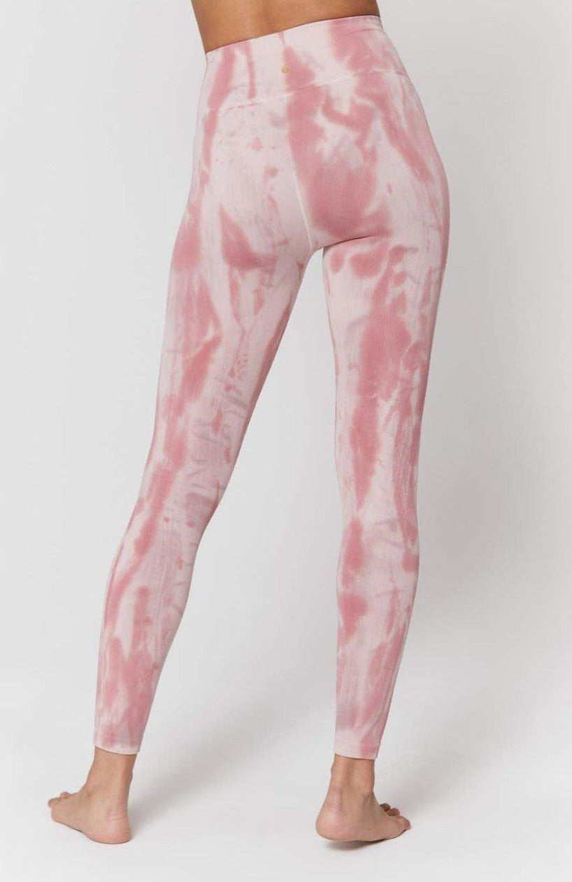 Spiritual Gangster Love Sculpt Winter Rose Tie Dye Leggings Leggings by Spiritual Gangster as seen on celebrities
