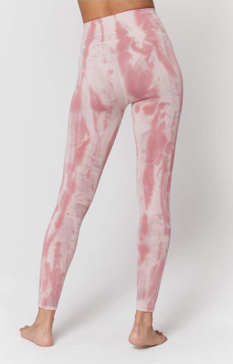 Spiritual Gangster Love Sculpt Winter Rose Tie Dye Leggings Leggings by Spiritual Gangster as seen on celebrities