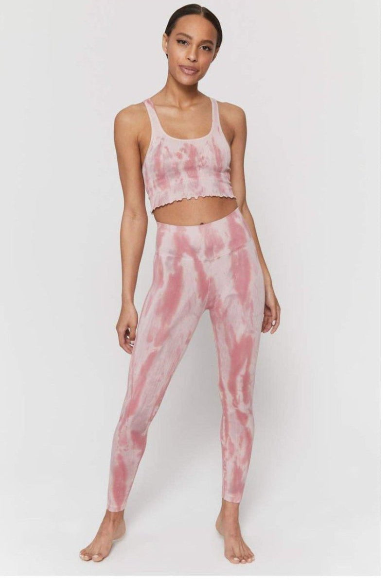 Shop Spiritual Gangster Spiritual Gangster Love Sculpt Winter Rose Tie Dye Leggings Leggings for women – premium loungewear and festival fashion at Spoiled Brat