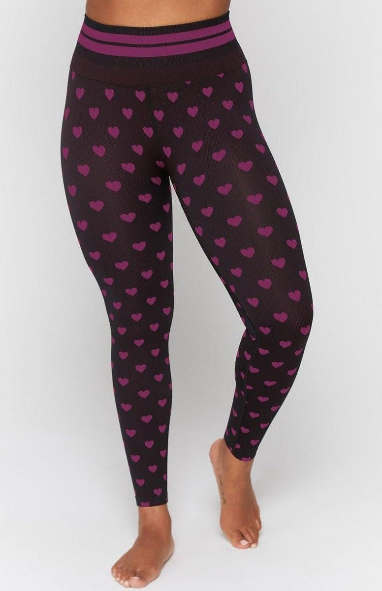Spiritual Gangster Rosaline Love Sculpt Jacquard Seamless Leggings Leggings by Spiritual Gangster as seen on celebrities