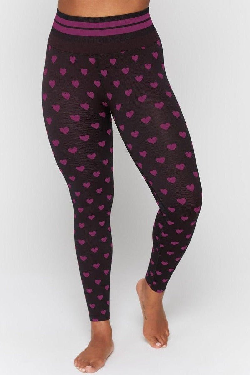 Shop Spiritual Gangster Spiritual Gangster Rosaline Love Sculpt Jacquard Seamless Leggings Leggings for women – premium loungewear and festival fashion at Spoiled Brat