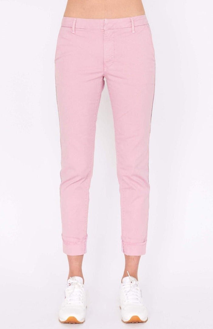 Sundry Glitter Stripe Roll Up Chino Trousers Trousers by Sundry as seen on celebrities