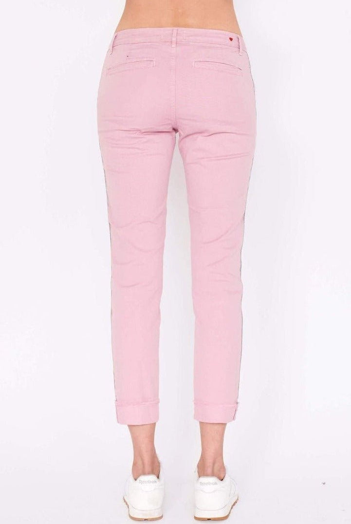 Shop Sundry Sundry Glitter Stripe Roll Up Chino Trousers Trousers for women – premium loungewear and festival fashion at Spoiled Brat
