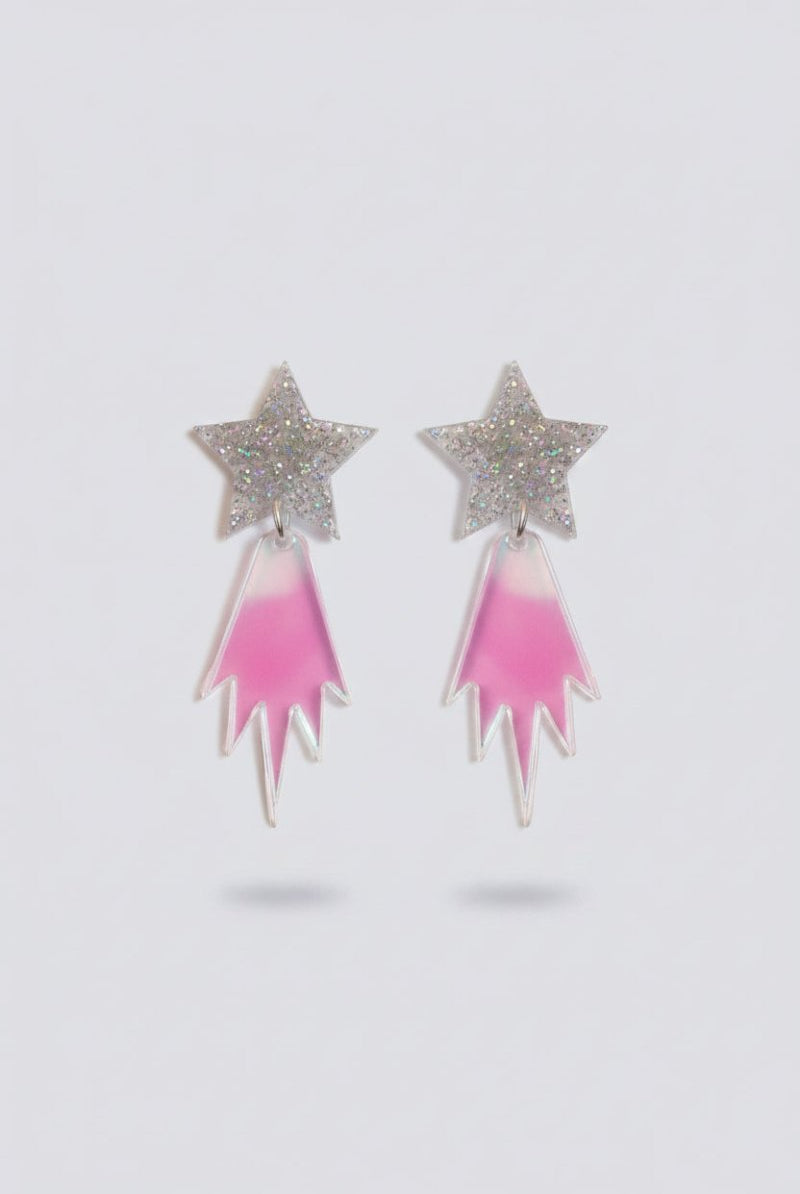 Shop Suzywan DELUXE Suzywan DELUXE Falling Star Acrylic Earrings Earrings for women – premium loungewear and festival fashion at Spoiled Brat