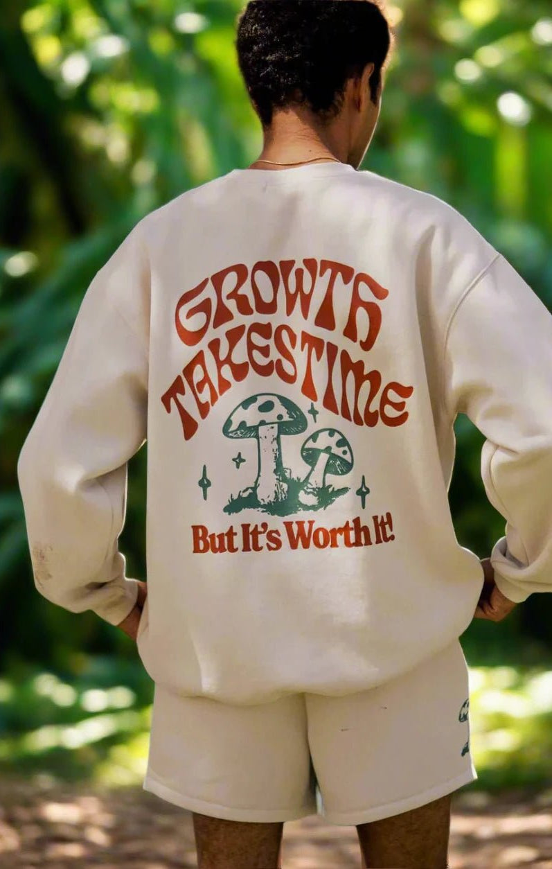 Mayfair Growth Takes Time Crewneck Sweater as seen on Courtney Green - Spoiled Brat