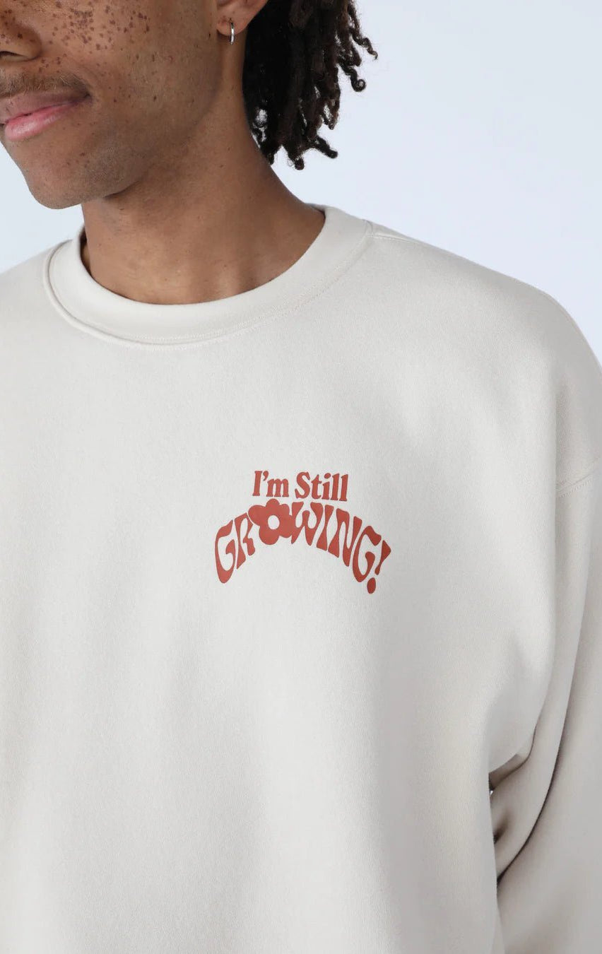 Shop The Mayfair Group Mayfair Growth Takes Time Crewneck Sweater as seen on Courtney Green Sweater for women – premium loungewear and festival fashion at Spoiled Brat