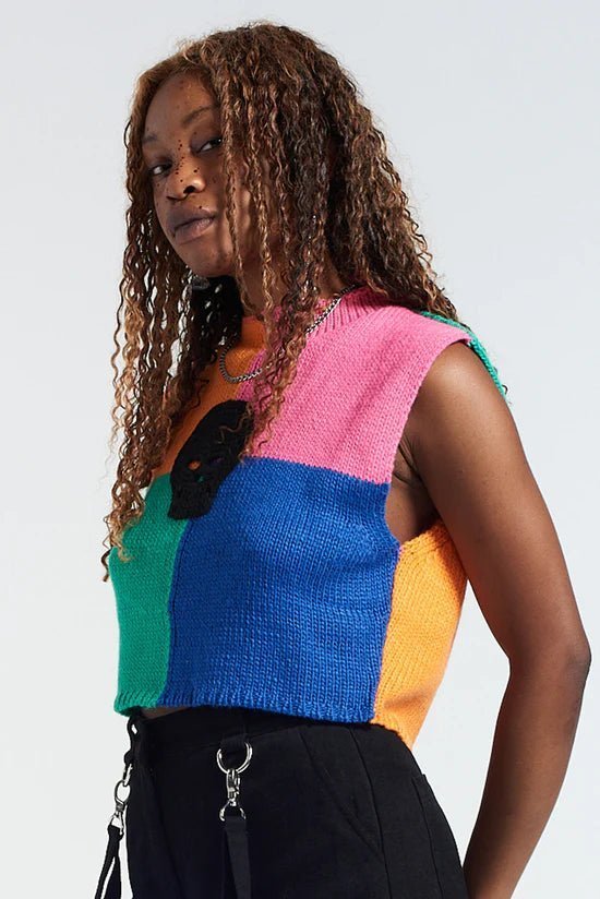Shop The Ragged Priest The Ragged Priest Destroy Knit Sleeveless Jumper Jumper for women – premium loungewear and festival fashion at Spoiled Brat