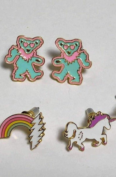 Trixy Starr x Grateful Dead Earring Set Earrings by Trixy Starr as seen on celebrities