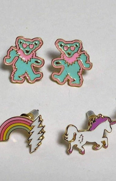 Trixy Starr x Grateful Dead Earring Set Earrings by Trixy Starr as seen on celebrities
