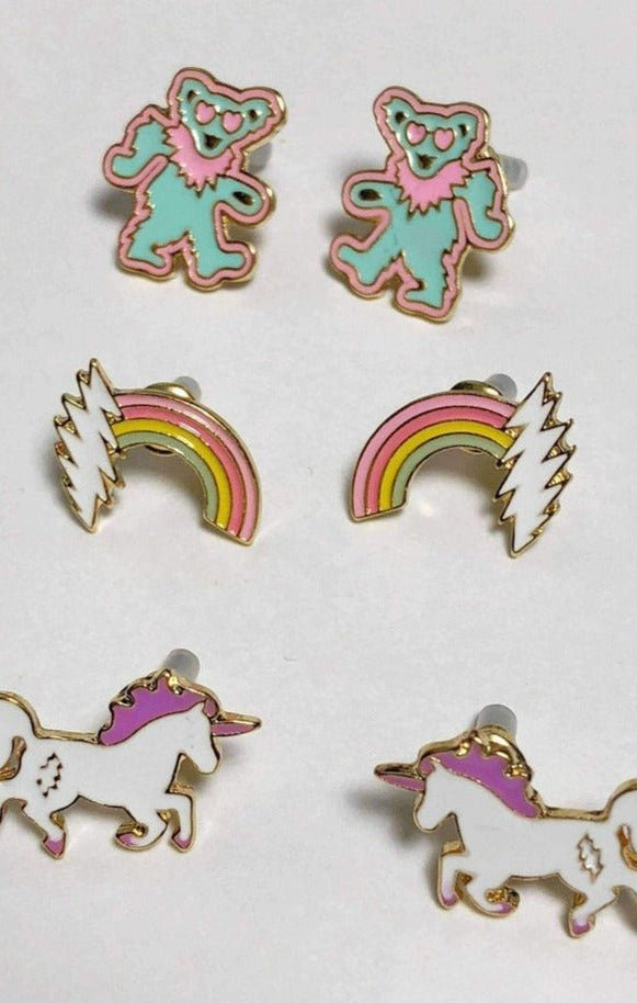 Trixy Starr x Grateful Dead Earring Set Earrings by Trixy Starr as seen on celebrities