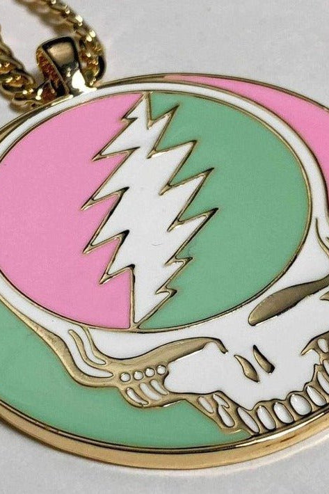 Trixy Starr x Grateful Dead Pastel Stealie Necklace Necklace by Trixy Starr as seen on celebrities