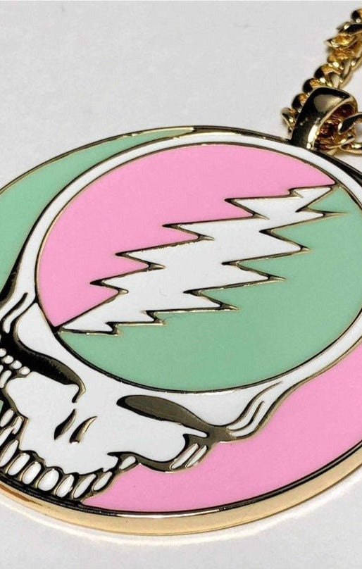 Trixy Starr x Grateful Dead Pastel Stealie Necklace Necklace by Trixy Starr as seen on celebrities