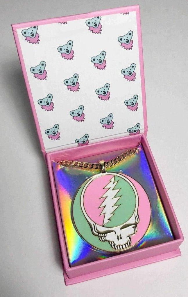 Trixy Starr x Grateful Dead Pastel Stealie Necklace Necklace by Trixy Starr as seen on celebrities