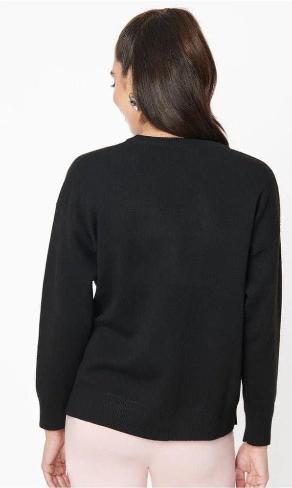 Barbie x Unique Vintage Black Barbie Logo Sweater - Spoiled Brat