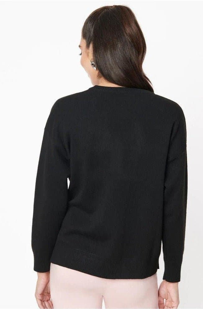 Barbie x Unique Vintage Black Barbie Logo Sweater - Spoiled Brat