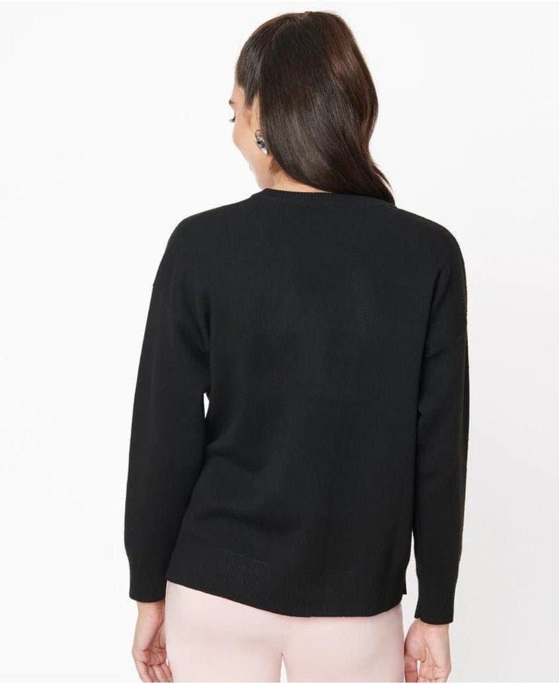 Barbie x Unique Vintage Black Barbie Logo Sweater - Spoiled Brat