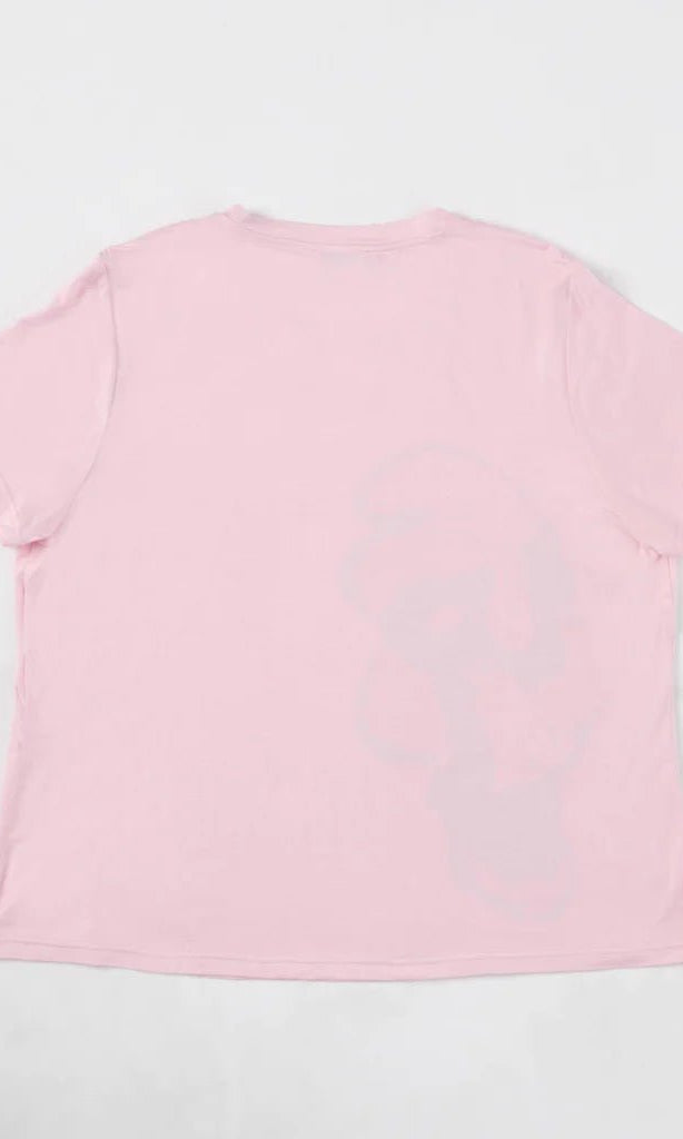 Shop Unique Vintage The Smurfs x Unique Vintage Pink Smurfs Fitted Tee Top for women – premium loungewear and festival fashion at Spoiled Brat