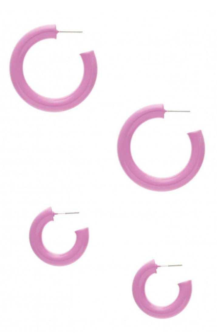 Shop 8 Other Reasons Sofia Richie x 8 Other Reasons Pink Hoop Earrings Earrings for women – premium loungewear and festival fashion at Spoiled Brat