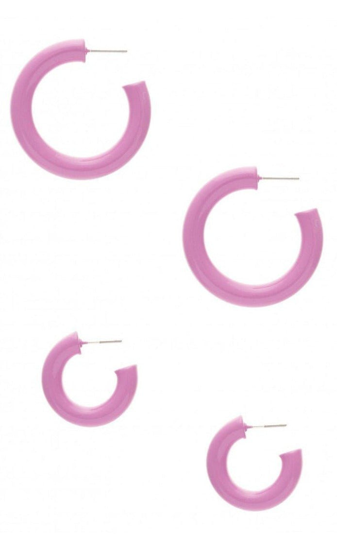 Shop 8 Other Reasons Sofia Richie x 8 Other Reasons Pink Hoop Earrings Earrings for women – premium loungewear and festival fashion at Spoiled Brat