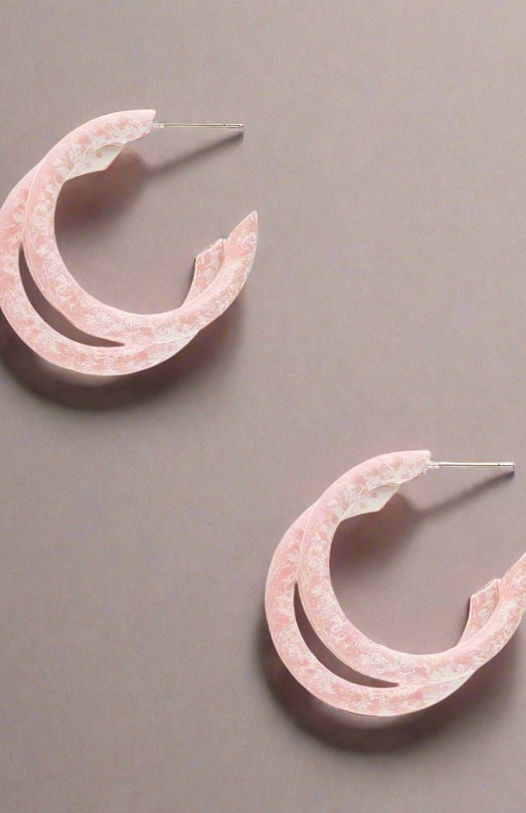 Shop 8 Other Reasons Sofia Richie x 8 Other Reasons Pink Speck Hoop Earrings Earrings for women – premium loungewear and festival fashion at Spoiled Brat