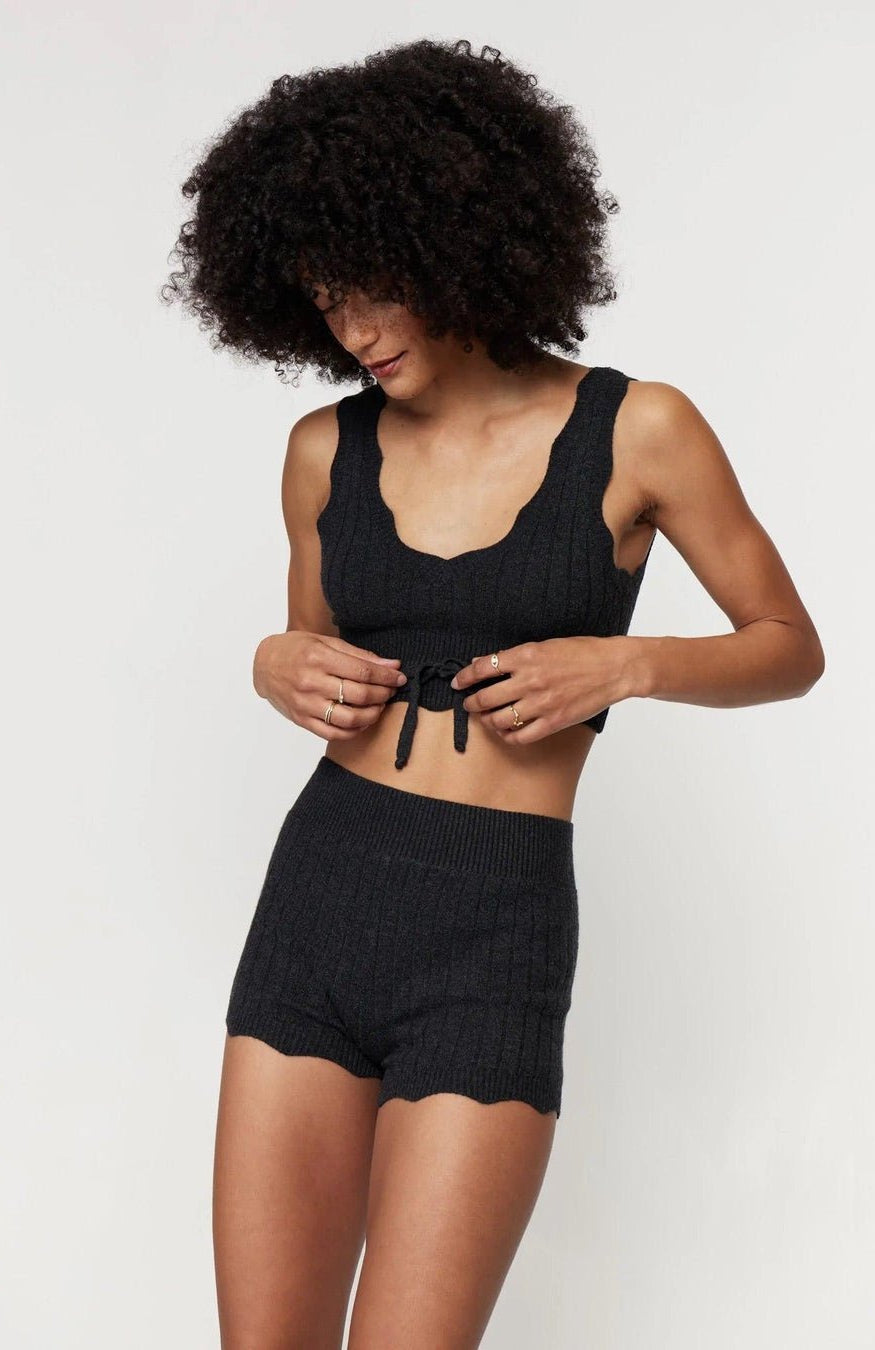 Shop Spiritual Gangster Spiritual Gangster Hudson Pointelle Sweater Tank Top Tank Top for women – premium loungewear and festival fashion at Spoiled Brat