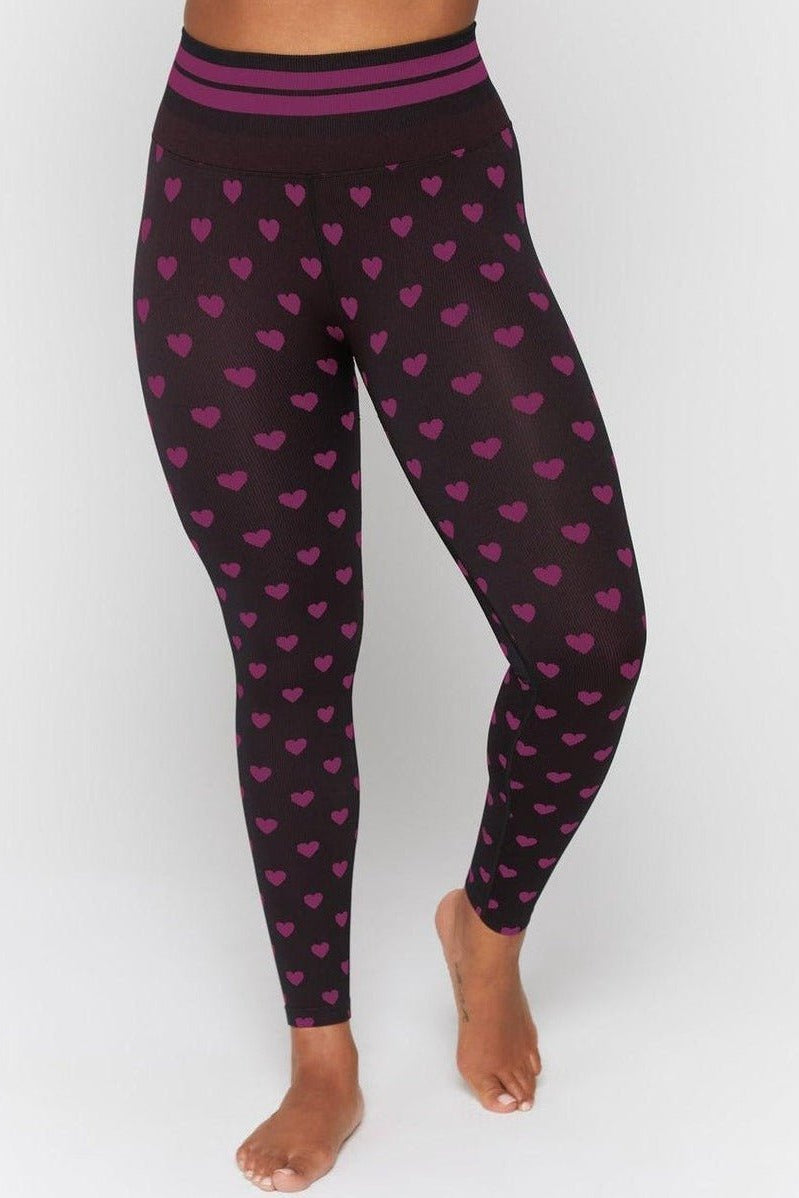 Shop Spiritual Gangster Spiritual Gangster Rosaline Love Sculpt Jacquard Seamless Leggings Leggings for women – premium loungewear and festival fashion at Spoiled Brat