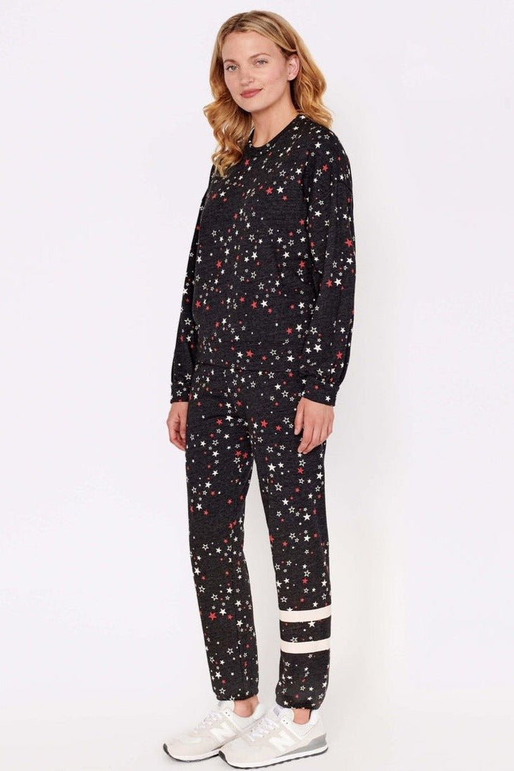Shop Sundry Sundry Clothing Stars Relaxed Sweatshirt Jumper for women – premium loungewear and festival fashion at Spoiled Brat