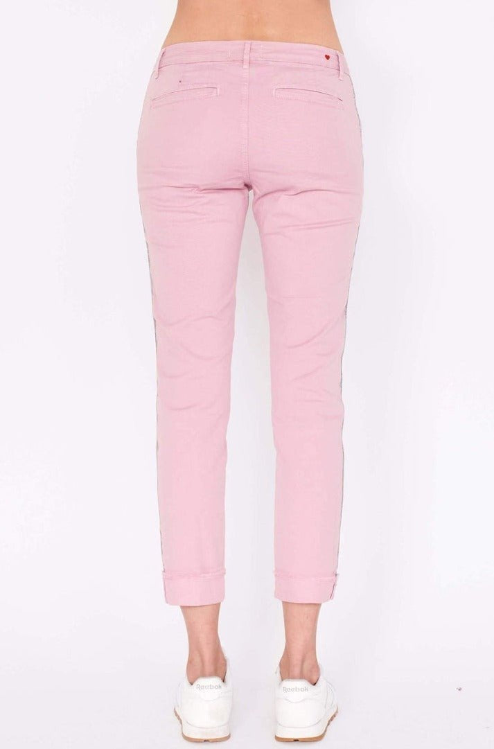 Shop Sundry Sundry Glitter Stripe Roll Up Chino Trousers Trousers for women – premium loungewear and festival fashion at Spoiled Brat