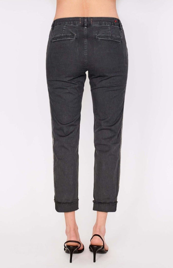 Shop Sundry Sundry Star Glitter Stripe Roll Up Chino Trousers Trousers for women – premium loungewear and festival fashion at Spoiled Brat