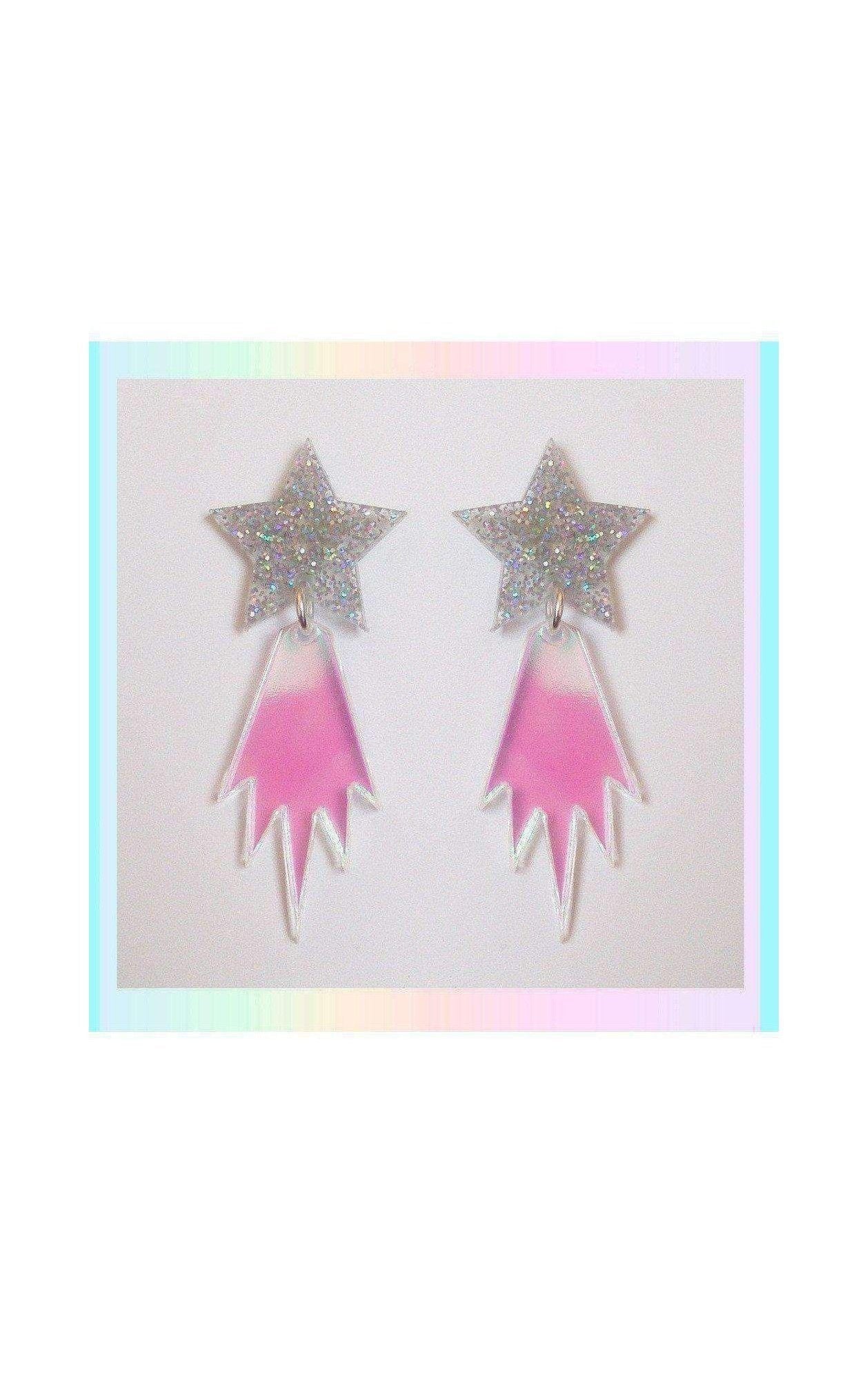 Shop Suzywan DELUXE Suzywan DELUXE Falling Star Acrylic Earrings Earrings for women – premium loungewear and festival fashion at Spoiled Brat