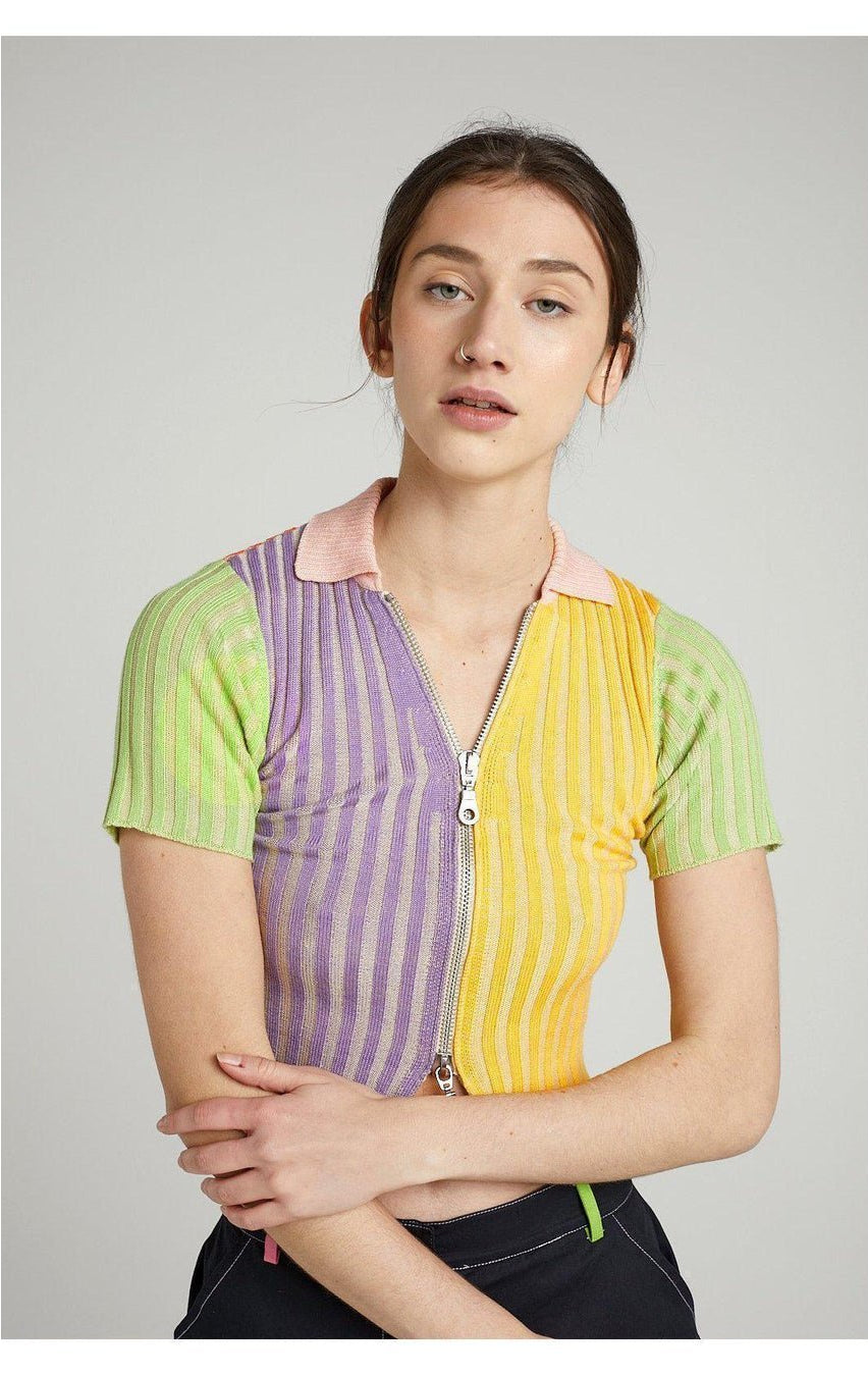 Shop The Ragged Priest The Ragged Priest Shine Knit Top as seen on Chloe Meadows Knit Jumper for women – premium loungewear and festival fashion at Spoiled Brat