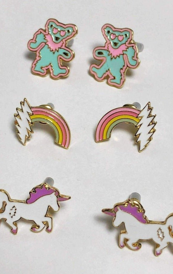 Shop Trixy Starr Trixy Starr x Grateful Dead Earring Set Earrings for women – premium loungewear and festival fashion at Spoiled Brat