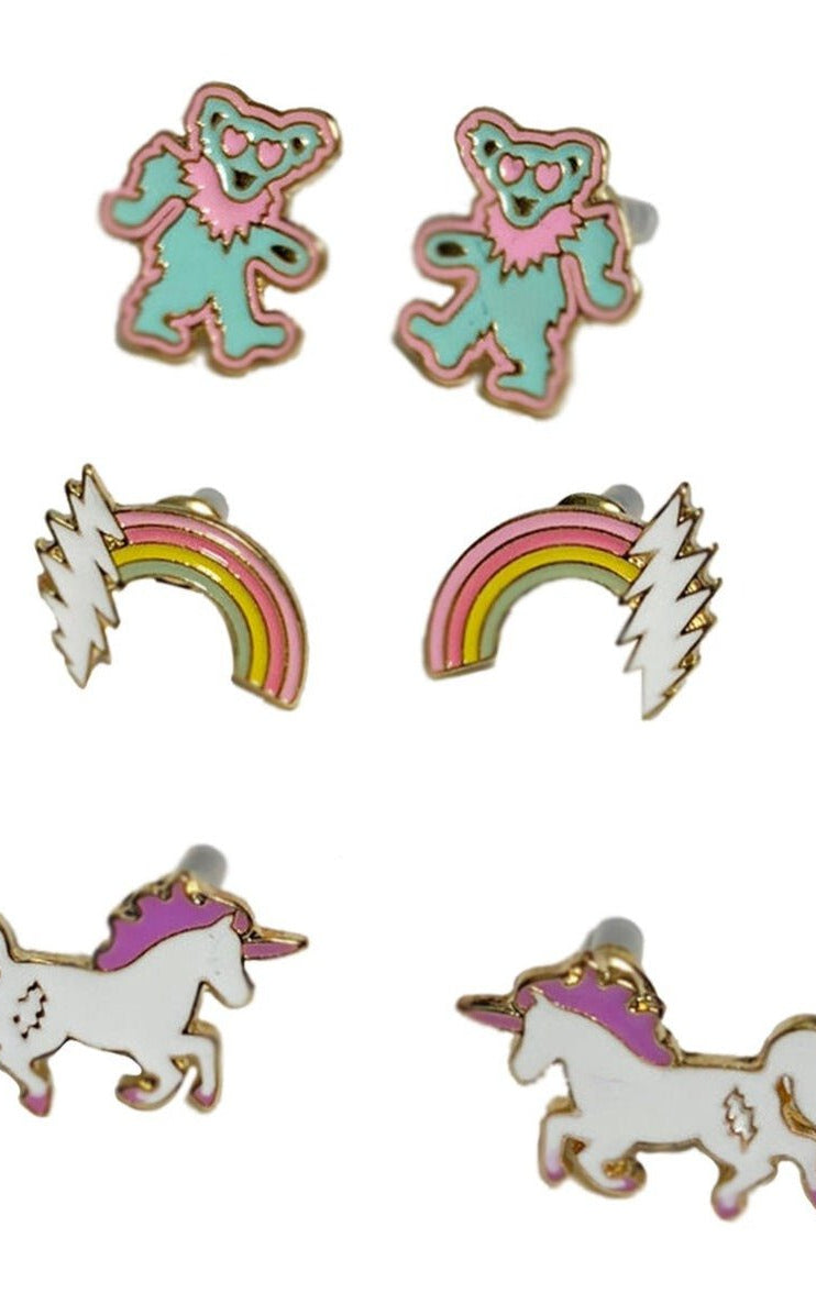 Shop Trixy Starr Trixy Starr x Grateful Dead Earring Set Earrings for women – premium loungewear and festival fashion at Spoiled Brat
