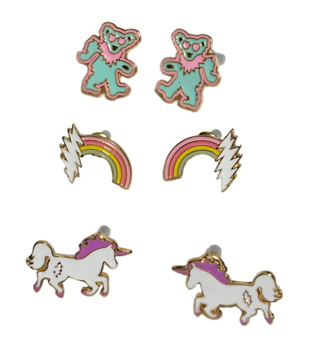 Shop Trixy Starr Trixy Starr x Grateful Dead Earring Set Earrings for women – premium loungewear and festival fashion at Spoiled Brat