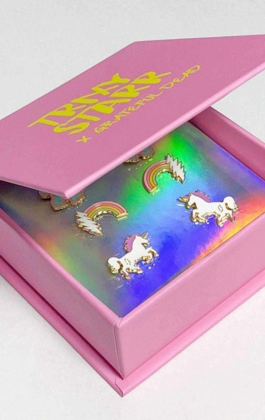 Shop Trixy Starr Trixy Starr x Grateful Dead Earring Set Earrings for women – premium loungewear and festival fashion at Spoiled Brat