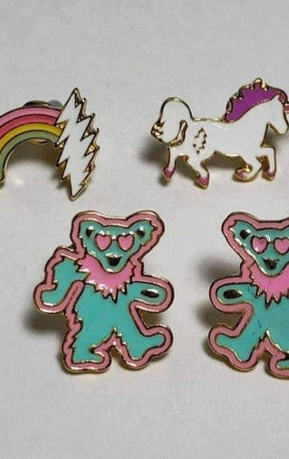 Shop Trixy Starr Trixy Starr x Grateful Dead Earring Set Earrings for women – premium loungewear and festival fashion at Spoiled Brat