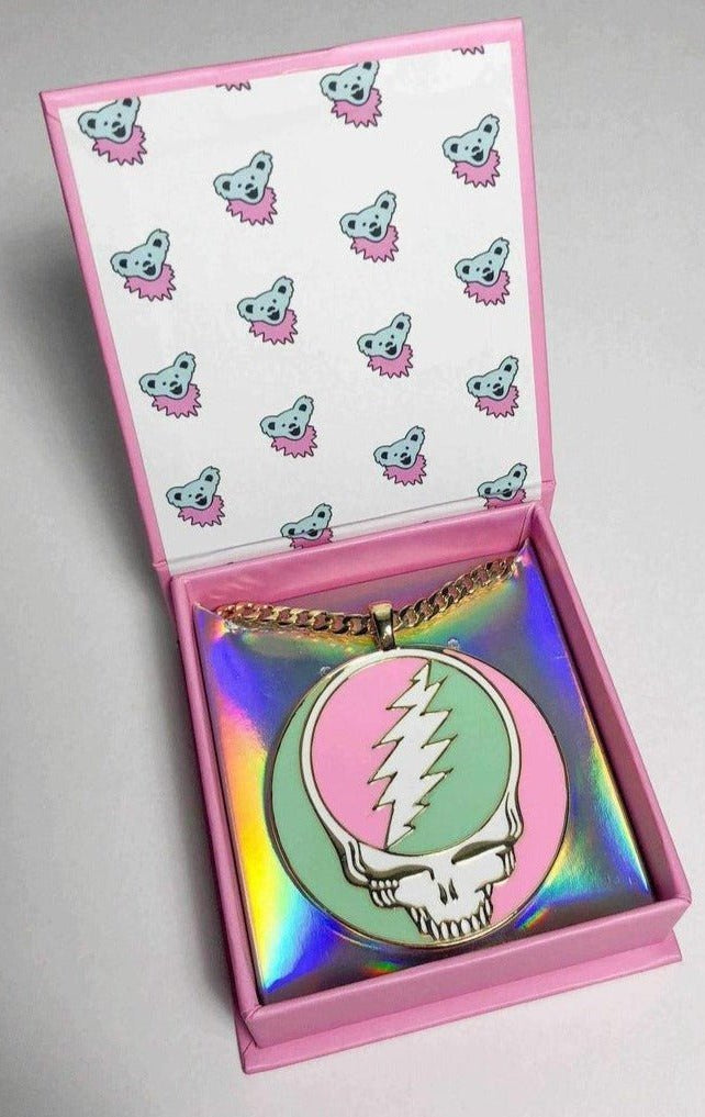 Shop Trixy Starr Trixy Starr x Grateful Dead Pastel Stealie Necklace Necklace for women – premium loungewear and festival fashion at Spoiled Brat