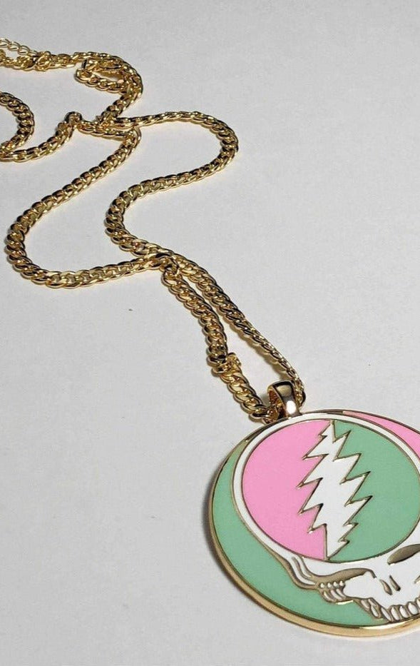Shop Trixy Starr Trixy Starr x Grateful Dead Pastel Stealie Necklace Necklace for women – premium loungewear and festival fashion at Spoiled Brat