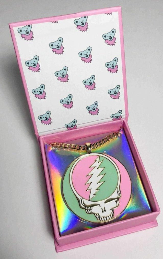 Shop Trixy Starr Trixy Starr x Grateful Dead Pastel Stealie Necklace Necklace for women – premium loungewear and festival fashion at Spoiled Brat