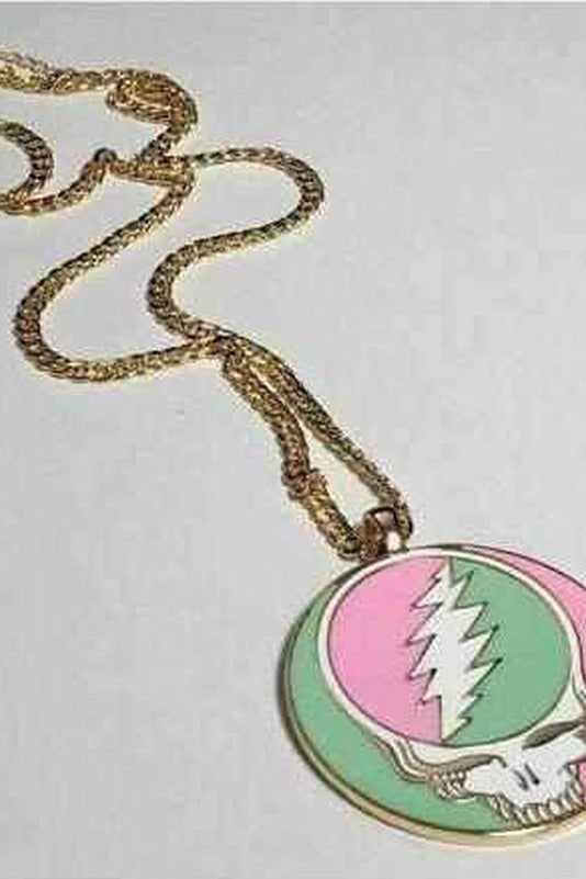 Shop Trixy Starr Trixy Starr x Grateful Dead Pastel Stealie Necklace Necklace for women – premium loungewear and festival fashion at Spoiled Brat